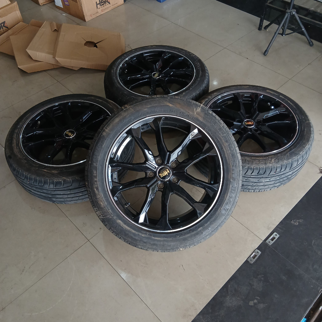 velg/pelek mobil second hsr ring18 baut5x114 cocok buat innova,hrv,brv,accord,dll