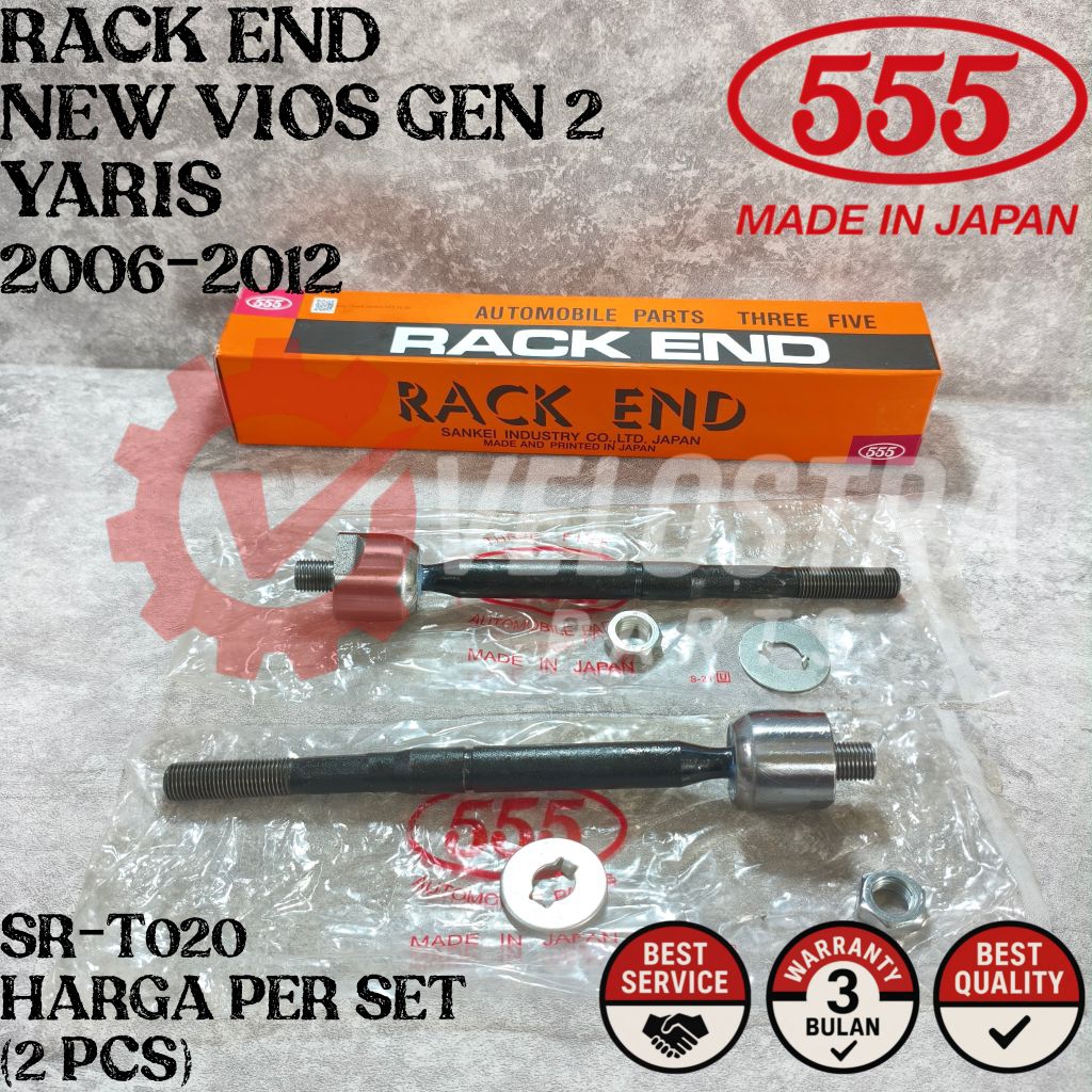 Rack End Long Tie Rod New Vios Gen 2 Yaris 2006-2012 Merk 555