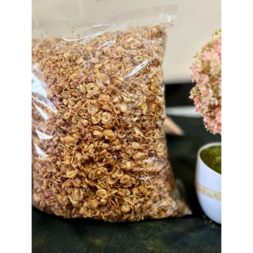 

Bawang Goreng Original 1 kg Grade A tanpa campuran tepung brambang goreng ori nganjuk