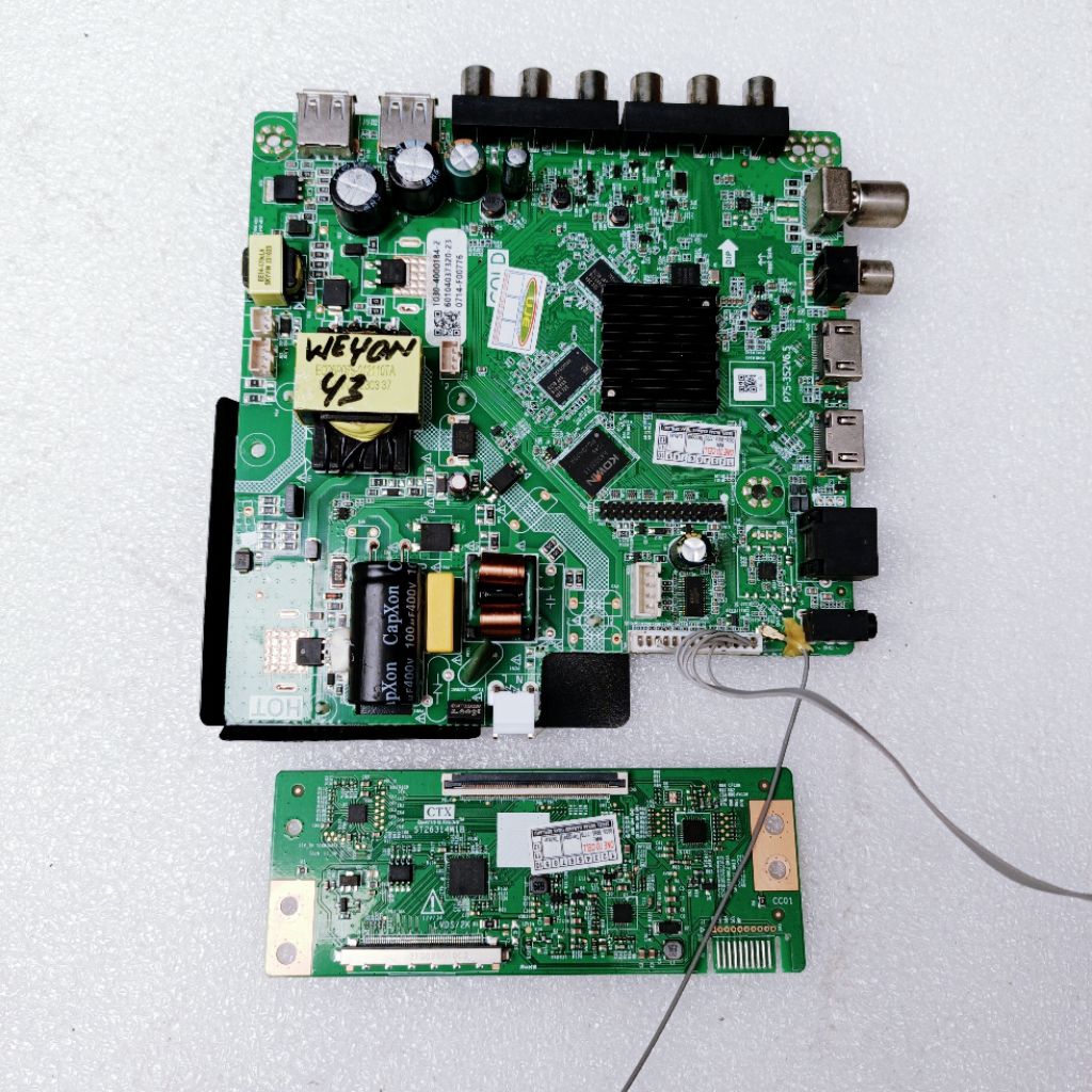 MAINBOARD TV WEYON 43INCHI - MOTHERBOARD TV WEYON 43INCHI - MOBO TV WEYON
