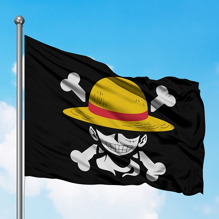 Bendera One Piece Bendera Logo Bajak Laut One Piece Flag LUFFY One Piece