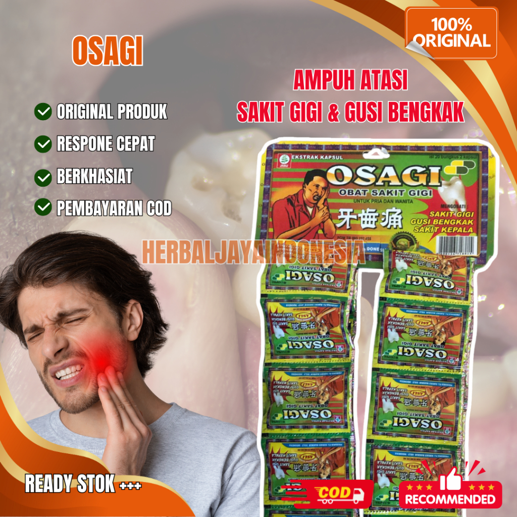 

OSAGI (HIJAU) OBAT SAKIT GIGI 20 SACHET ORIGINAL