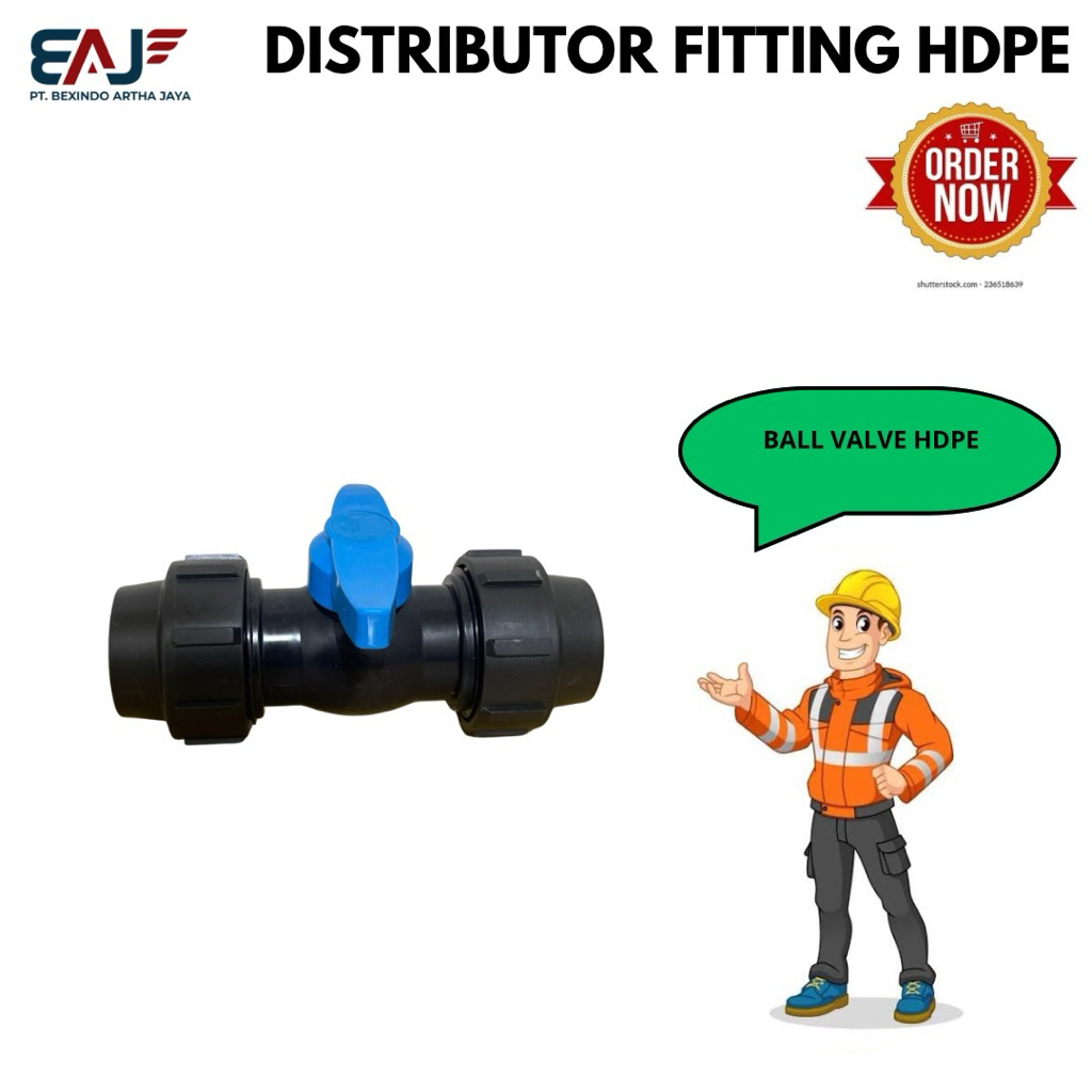 Ball Valve Hdpe 75mm - Ball Valve Hdpe 2,5" - Fitting Hdpe