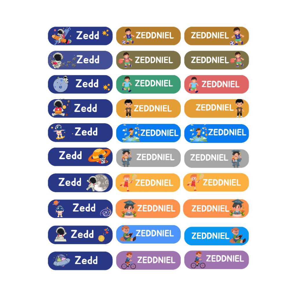 

Sticker Label ATK Pensil, Pulpen, dll waterproof (Custom Nama)