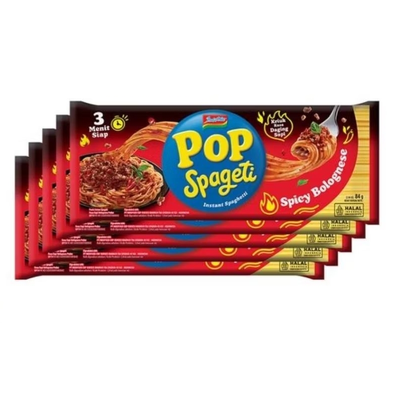 

Paket 5 Pcs - Indomie Pop Spageti Spicy Bolognese 84 Gram