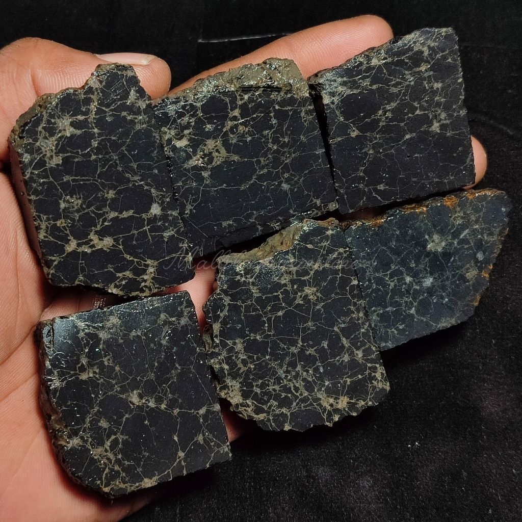 badar besi semeru motif pirus serat emas / bahan batu badar besi semeru / batu badar besi semeru / b