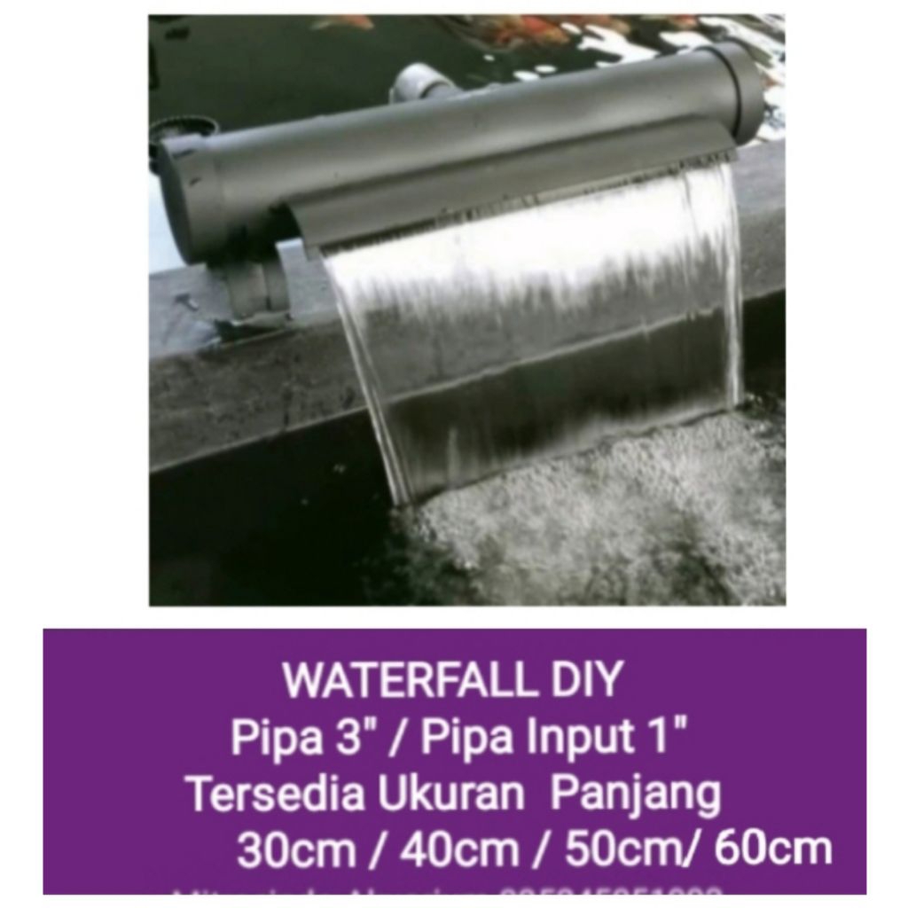 WF Panjang 50cm - Input 1" - Bibir 34cm Waterfall Portable Air Terjun Kolam