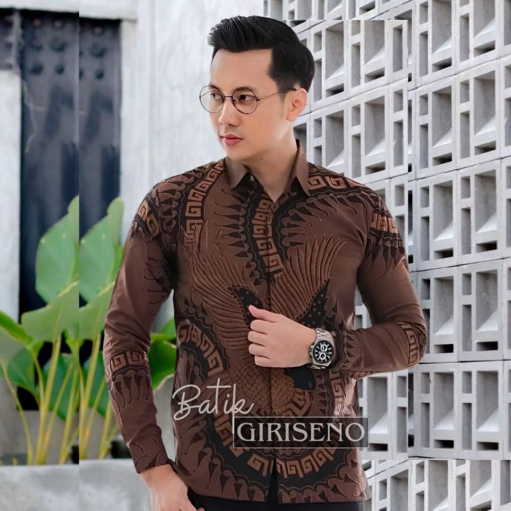 Kemeja Batik Pria Lengan Panjang M L XL XXL Baju Batik Cowok Keren Premium