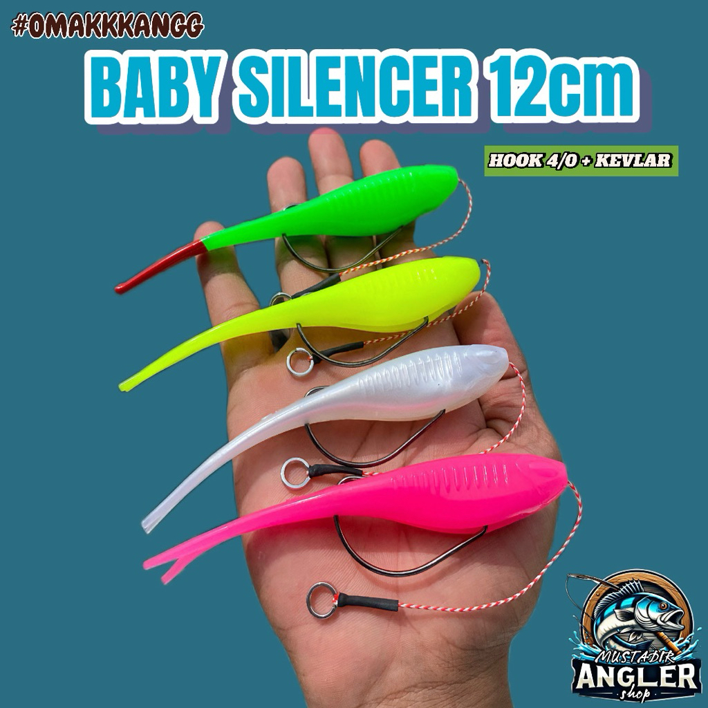 BABY SILENCER 12cm 10gram + HOOK 4/0 KEVLAR | umpan casting Ikan gabus dan toman | Lure