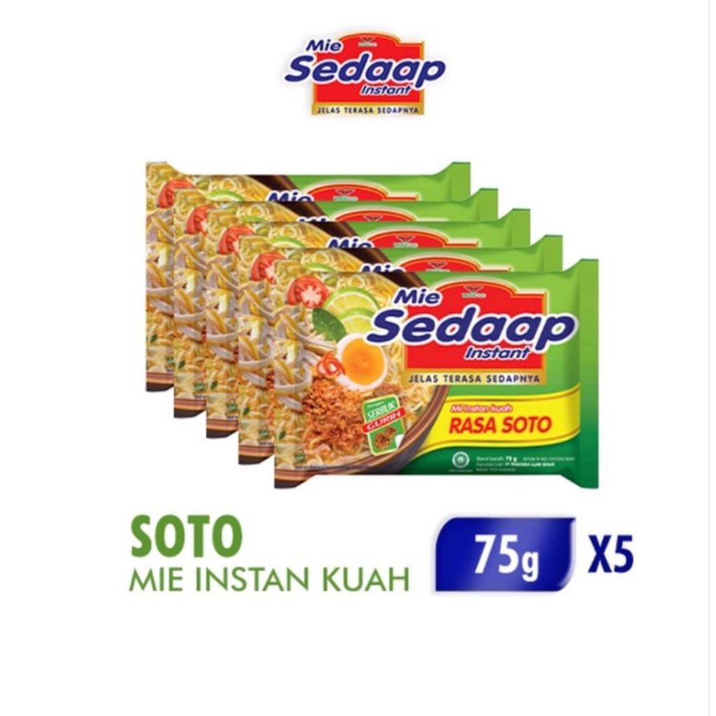 

Mie instan sedap soto 5x75 gram