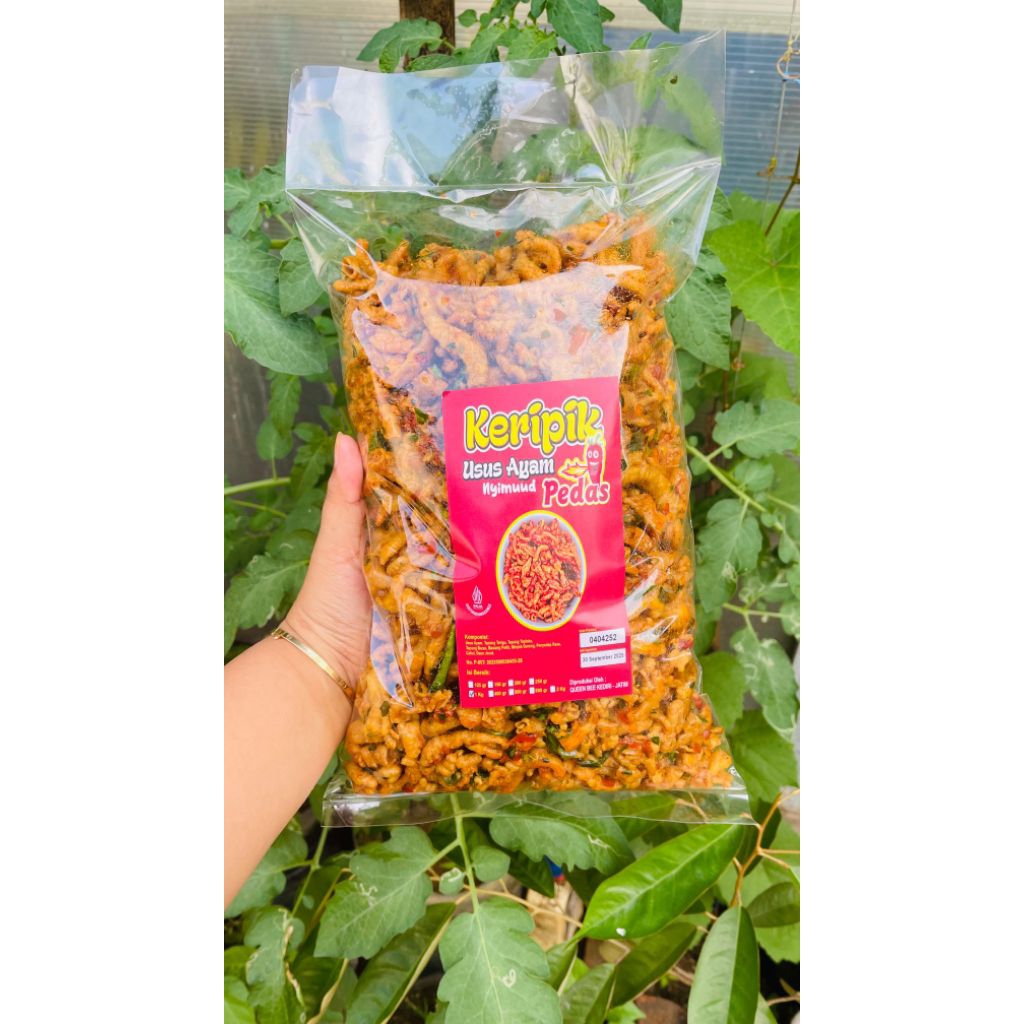 

keripik usus pedas daun jeruk