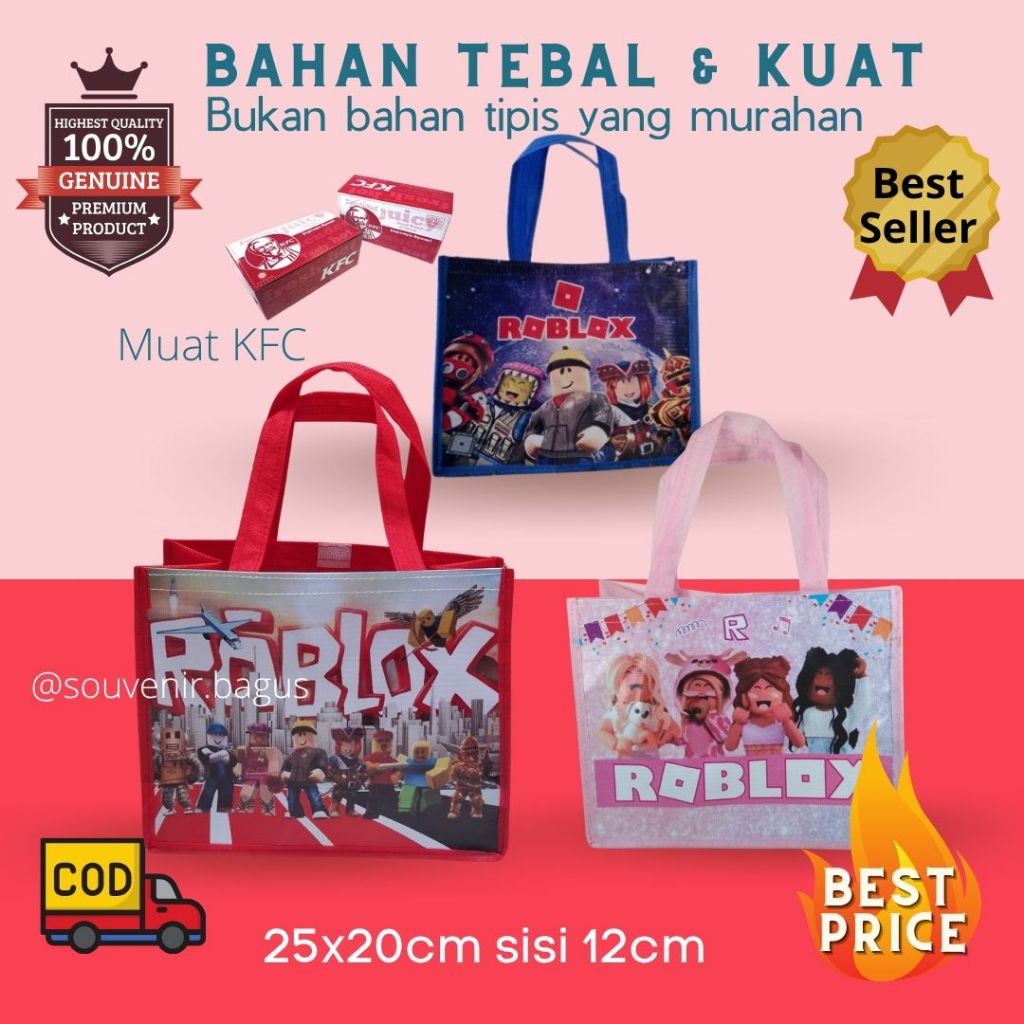 

Tas Ultah Roblox Souvenir Ulang Tahun Roblok Goodie Bag Game Online Roblox