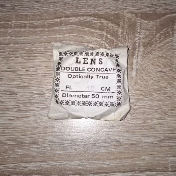 LENS DOUBLE CONCAVE OPTICALLY TRUE FL 10CM