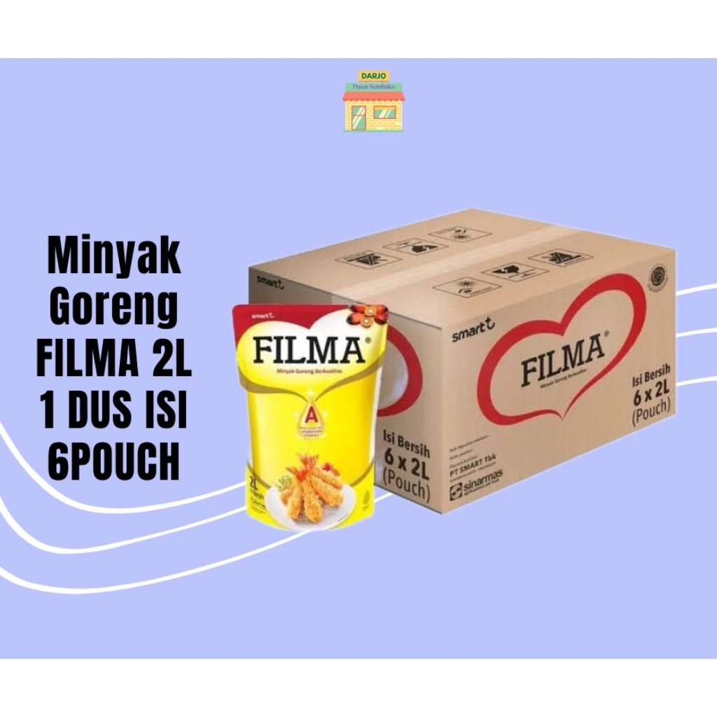 

FILMA Minyak Goreng Refill 2Liter 1 Dus isi 6 Pouch, Minyak Goreng Pouch, Minyak Goreng Murah, Minyak Kelapa Sawit