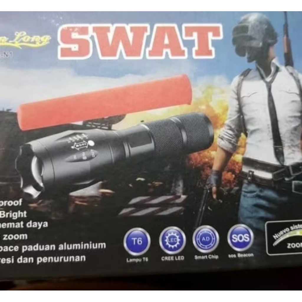 COD SENTER POLICE SWAT T6 JIN LONG JL-N1 SENTER WATERPROOF ANTI AIR JIN LONG JL-N1 mantap