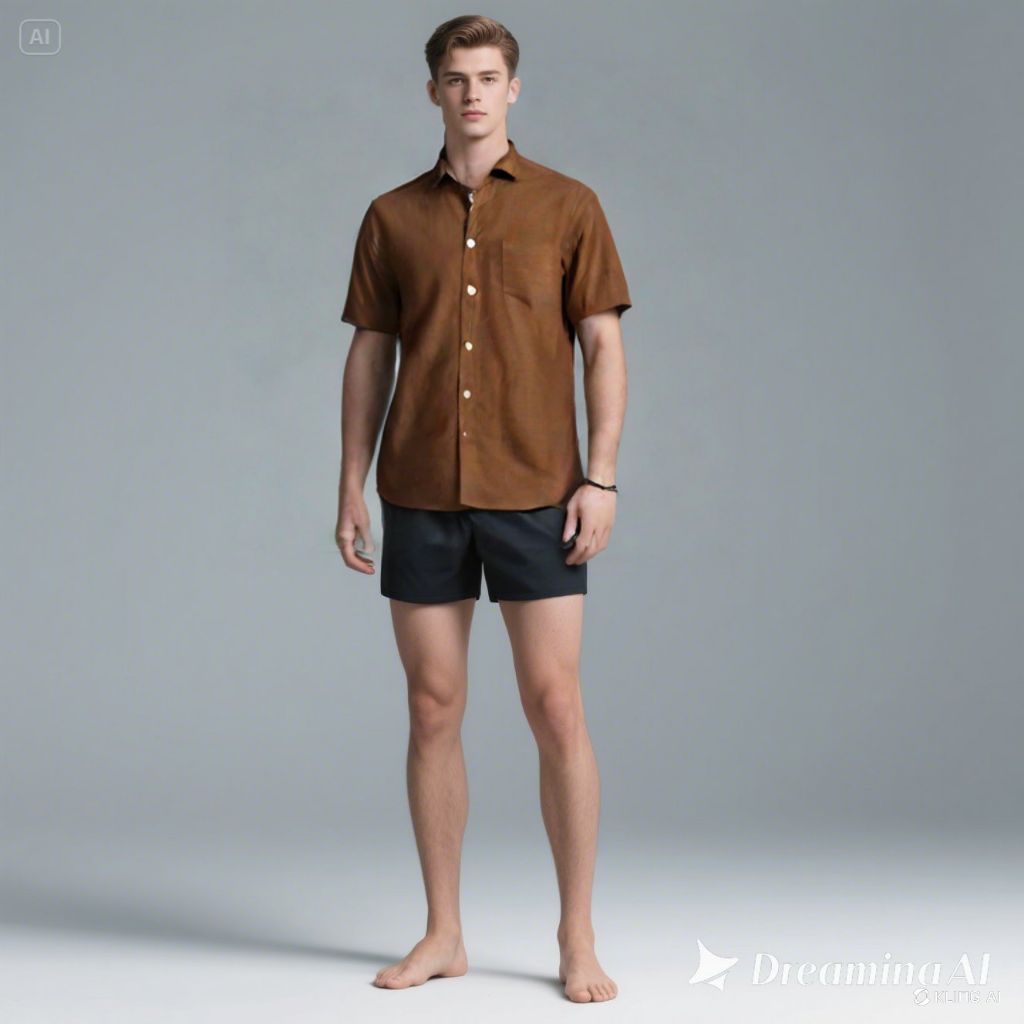 KEMEJA PRIA DEWASA SCOTCH&CO MODERN FIT-KEMEJA POLOS LENGAN PENDEK