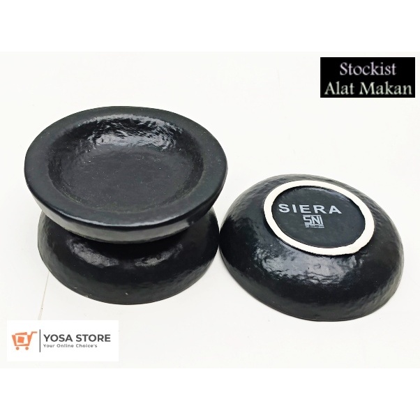 Mangkok Sambal Keramik Hitam Polos Premium Quality - 1 Pcs