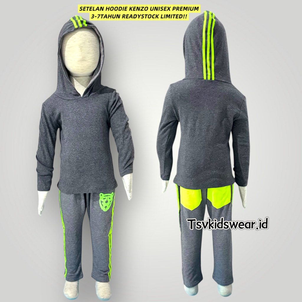 (BISA COD) Setelan Hoodie Kenzo Anak unisex Premium // Setelan Tiger 3-7TAHUN