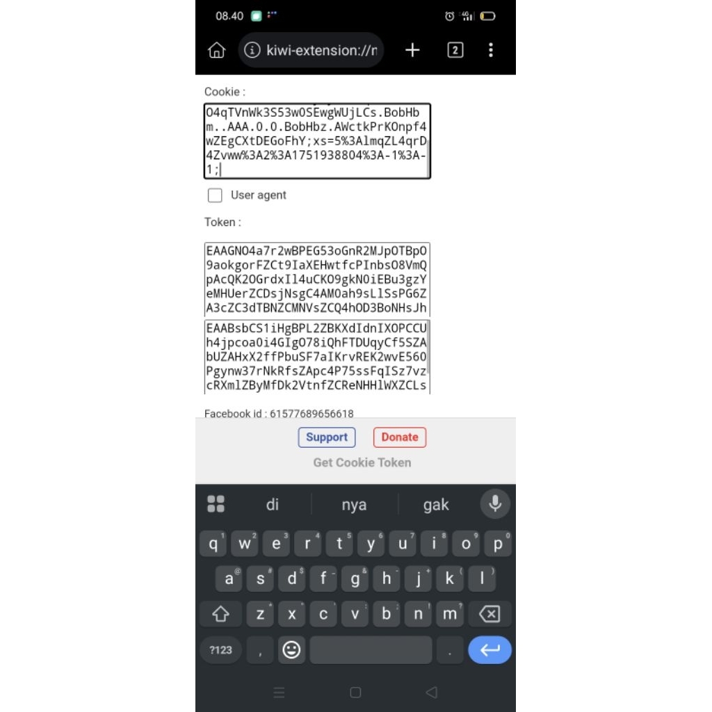 FB cookies old fres cocok buat bikin bm, halaman dan fp