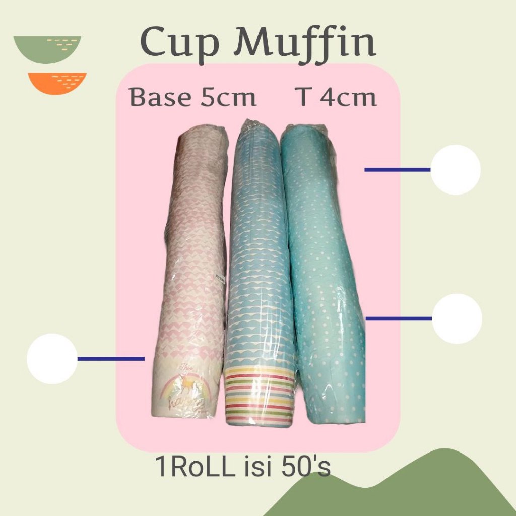 Cup Muffin Mini, Cup Muffin kecil, Cup Kue kertas, Cup Muffin Rainbow, Promo Cup Muffin