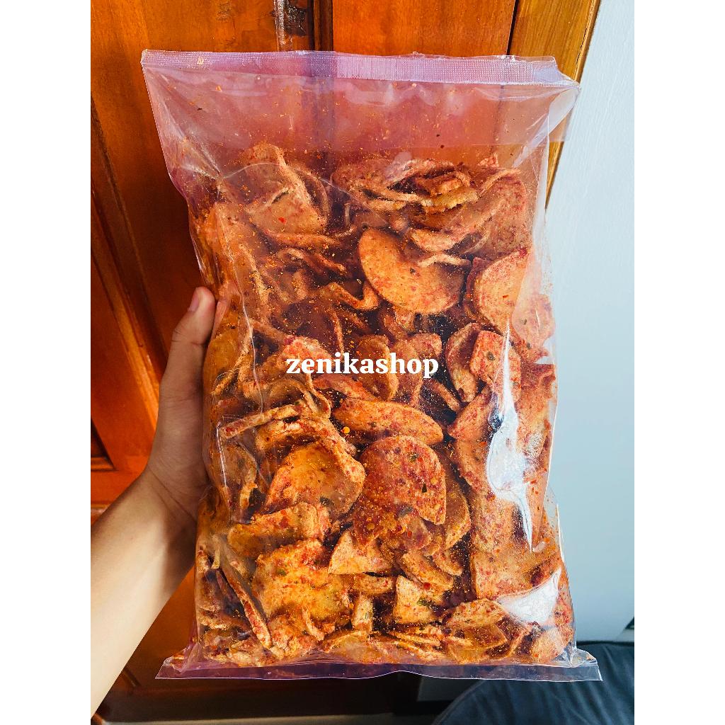 

basreng bulat/basreng koin 1kg pedas daun jeruk