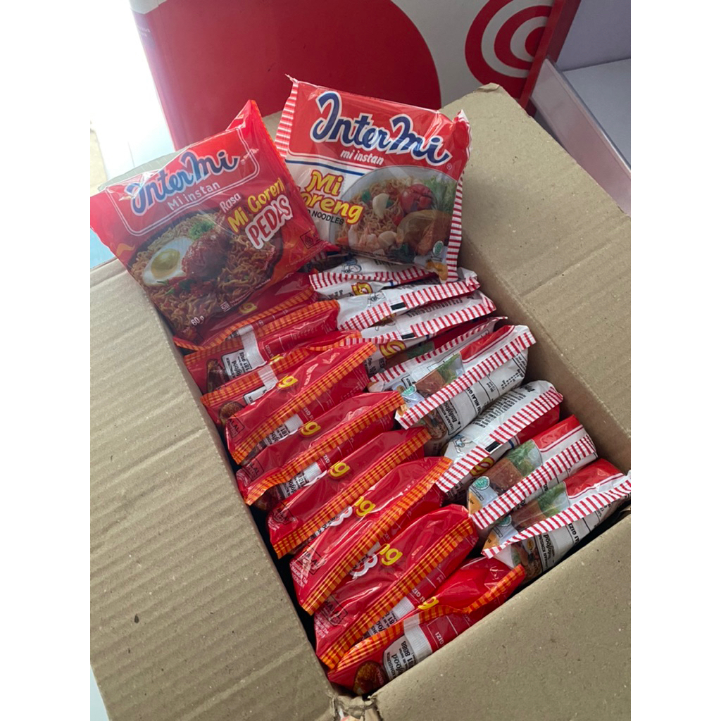 

INTERMIE Goreng&intermie Pedas 60gr (1dus isi 40pcs) Food Noodles Instan