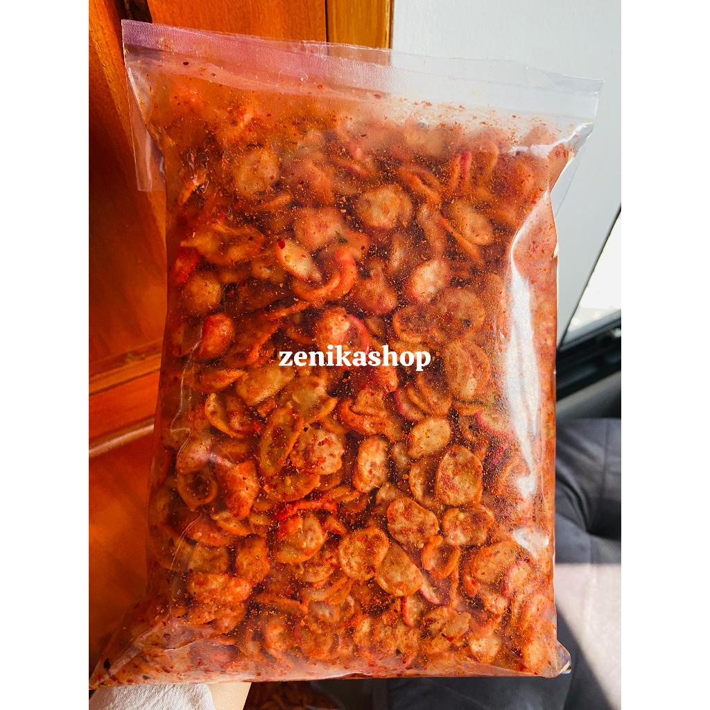 

seblak kerupuk bawang 1kg pedas daun jeruk