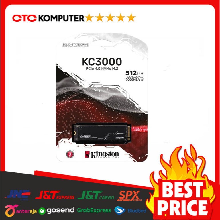 Kingston KC3000 512GB PCIe 4.0 NVME M.2 2280 Gen4 SSD