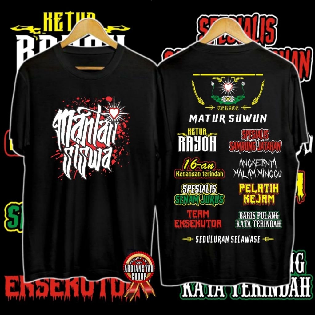 Kaos PSHT Mantan siswa terate sablon soft halus