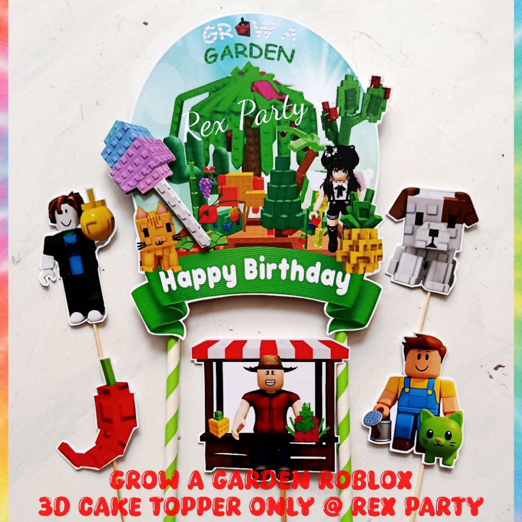 Grow A Garden Cake Topper / Topper 3D Grow A Garden / Grow A Garden / Grow Garden Roblox / Topper Gr