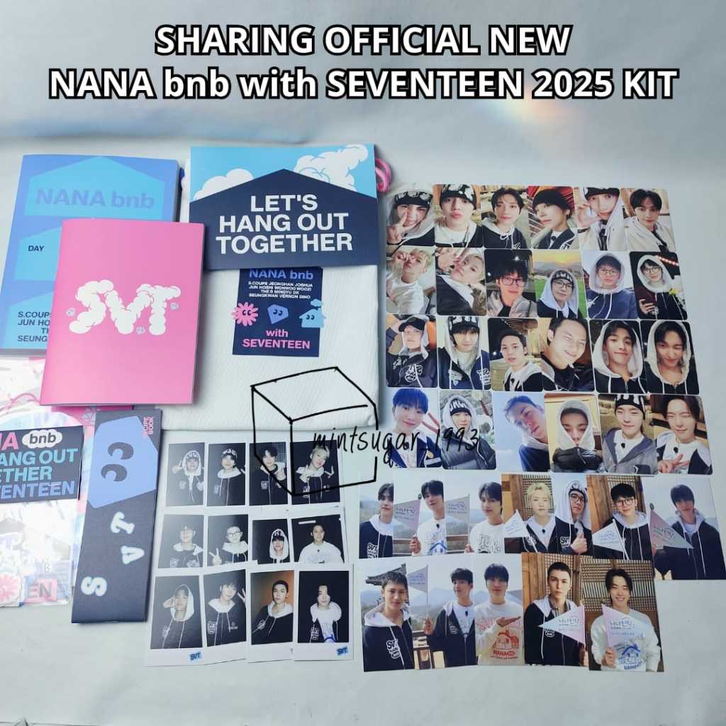 [ READY NEW OFFICIAL ] SHARING NANA bnb with SEVENTEEN 2025 KIT [ Nana Minbag Minbak photocard scoup