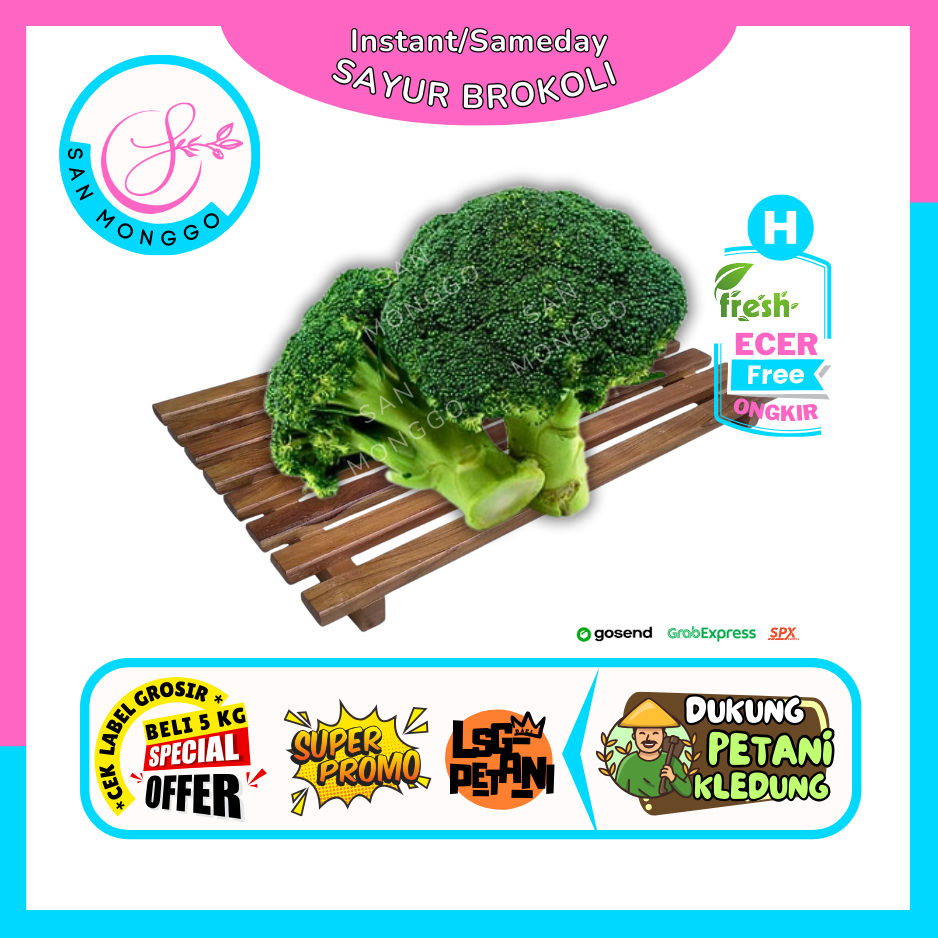 

Sanmonggoo >> Brokolo Segar Fresh -- Hasil Bumi Sindoro Sumbing Ecer (H)