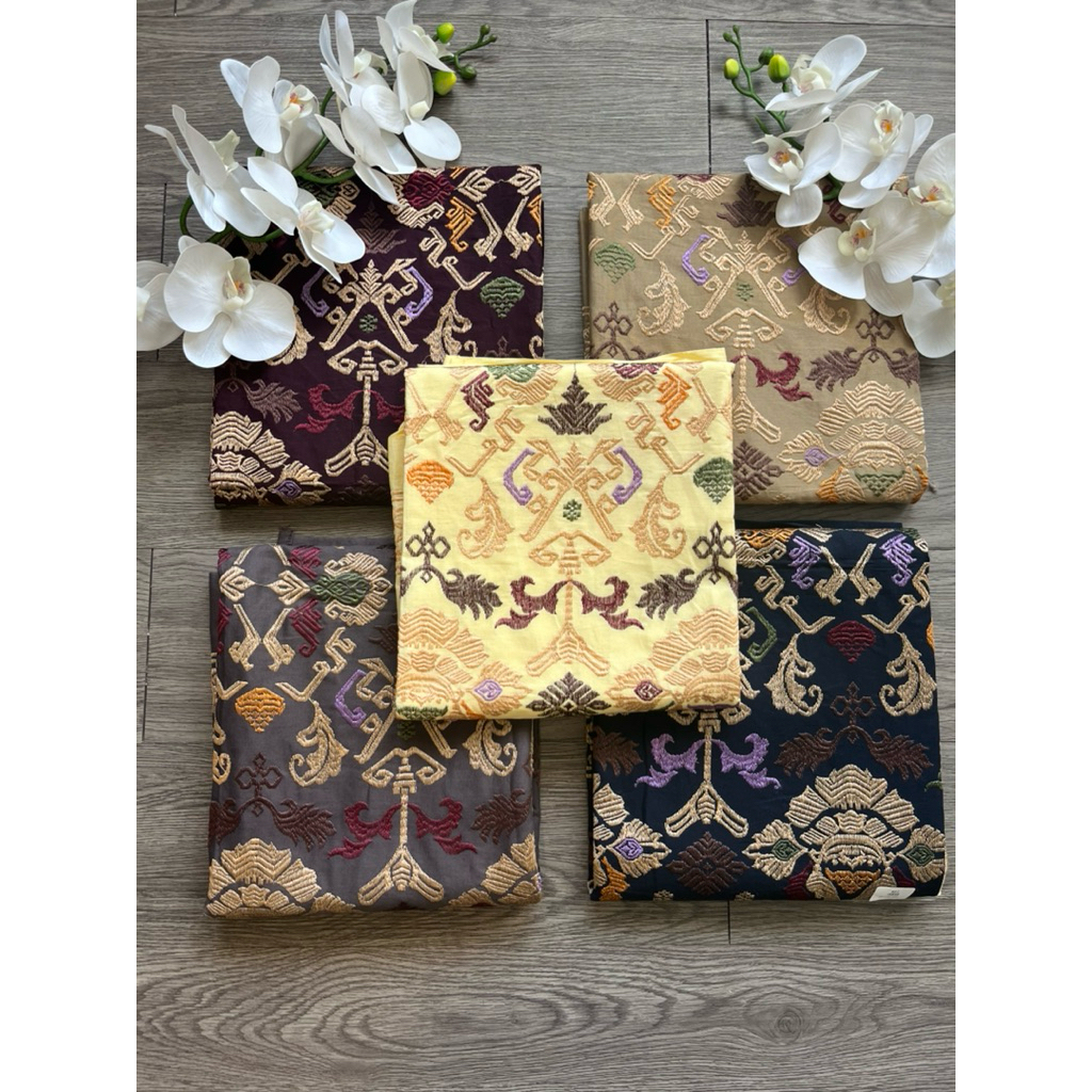 Kain songket lembaran bordir new motif songket bali