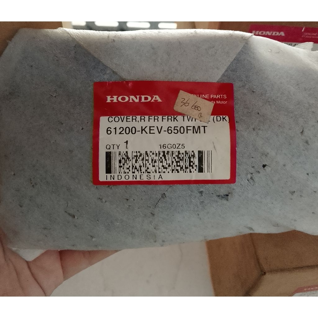 Original 61200KEV650FMT Cover Fork Cover Shock Tutup Shockbreaker depan Honda Supra X Fit Cakram KAN