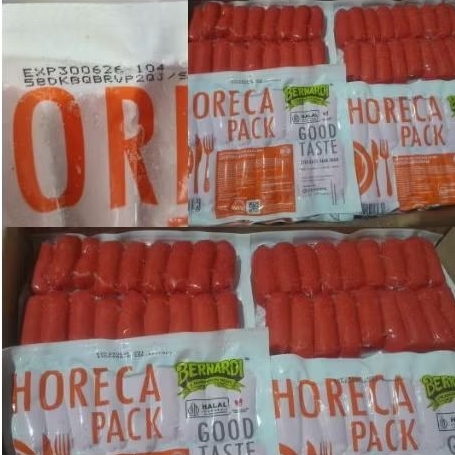 

Sosis Coktail Horeca MERAH bernardi kmsn 250gr isi 18pc sosis