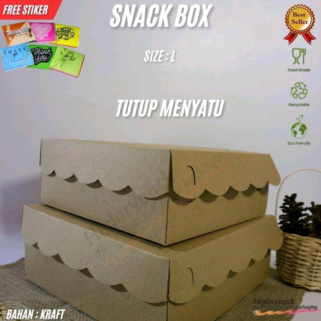 

Dus Nasi Kotak kraft 290gsm uk 18x18 full laminasi Renda 1pack 50 pcs free sticker