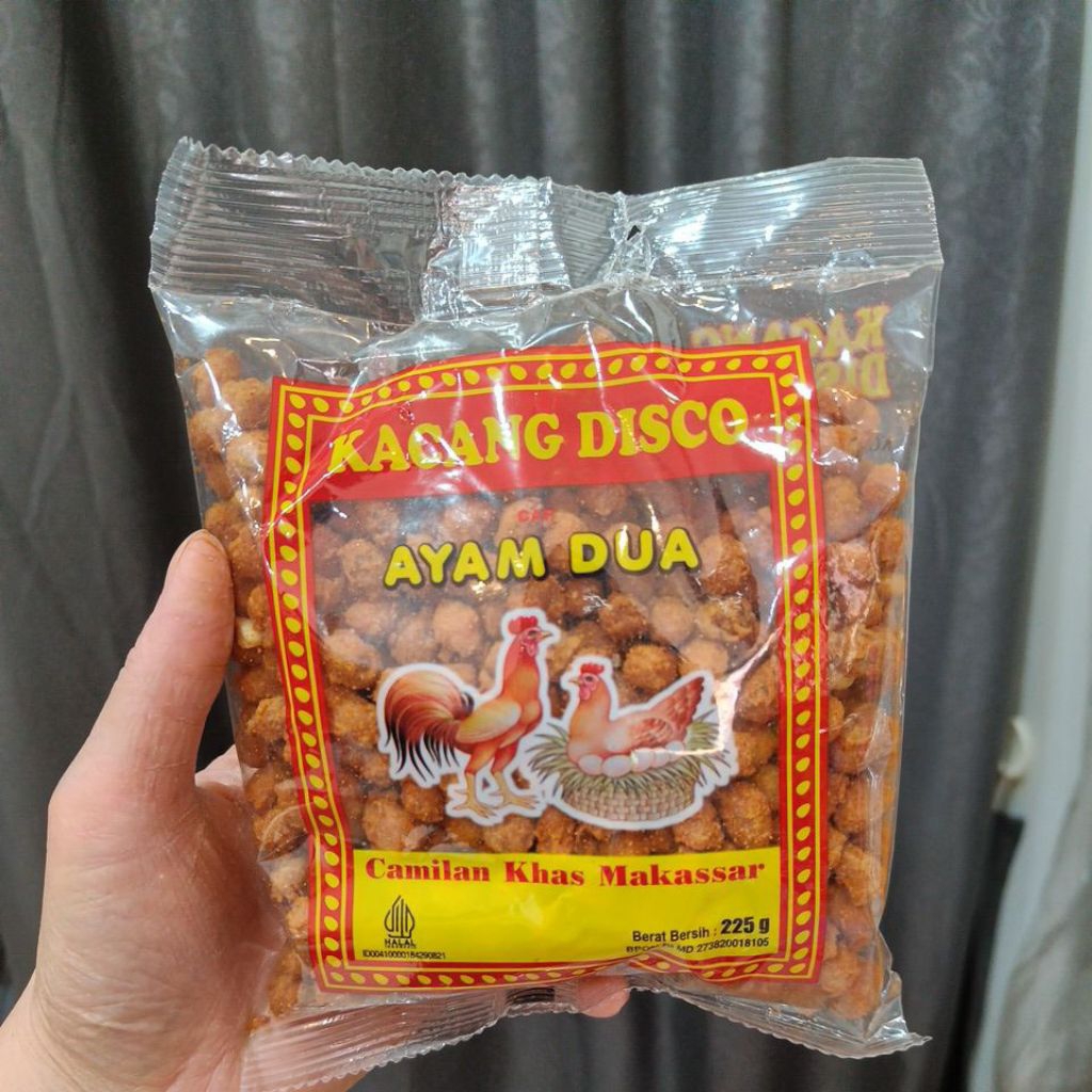 

Kacang Disco Ayam Dua 225gr Oleh Oleh khas Makassar
