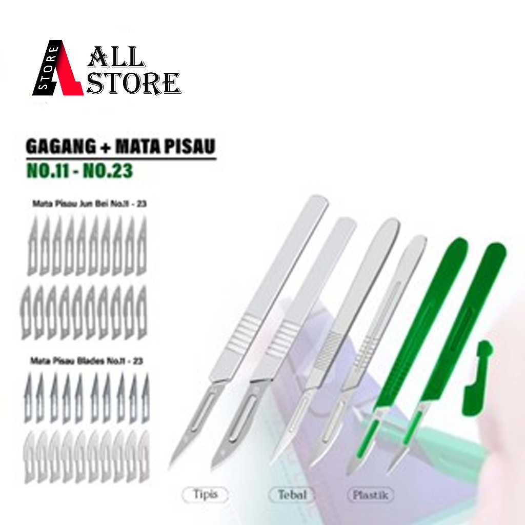 Gagang Mata Pisau IC NO.11/NO.23 Mata pisau bedah - Mata Gagang Surgical Blade - Mata Pisau Tajam - 