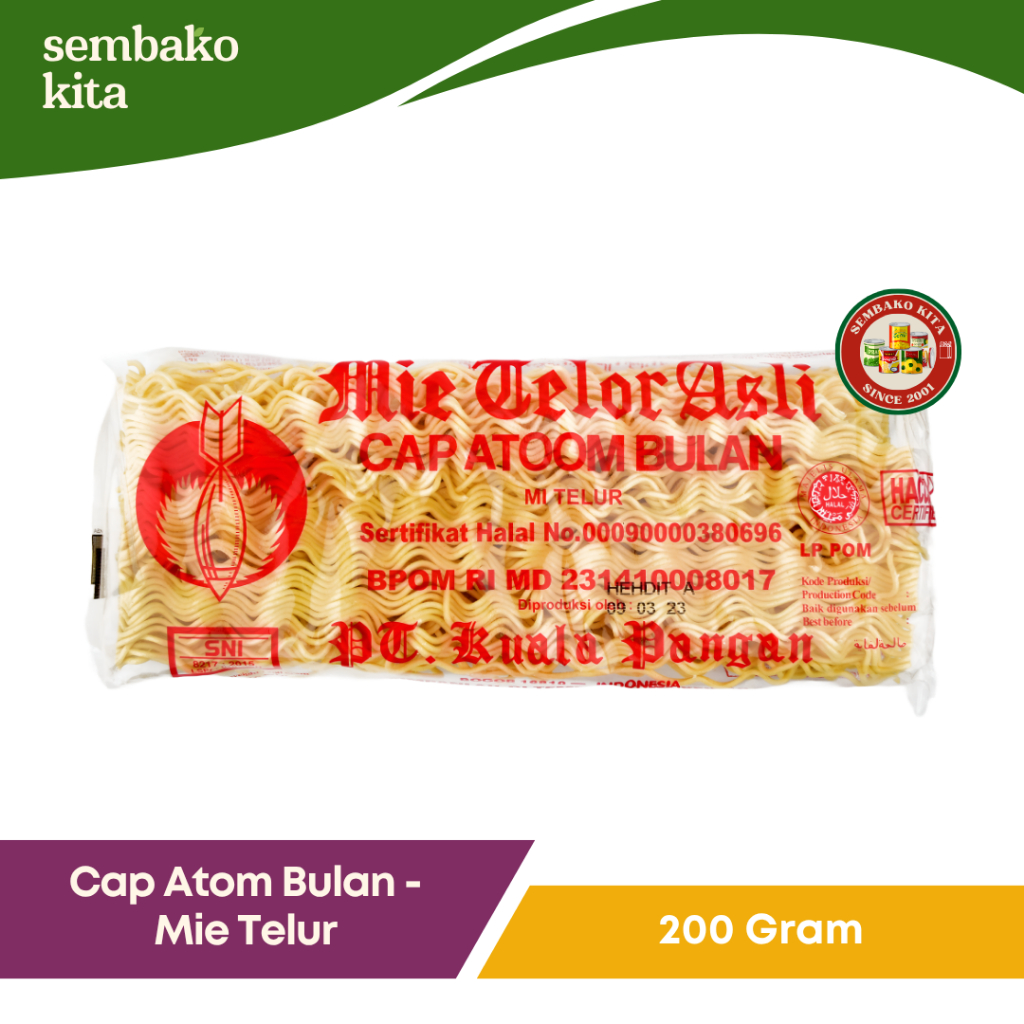 

Mie Telor Atom Bulan 200 gr