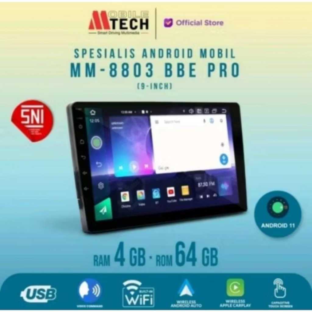 Hu Android Mtech 9inch BBE Pro, RAM 4/64GB