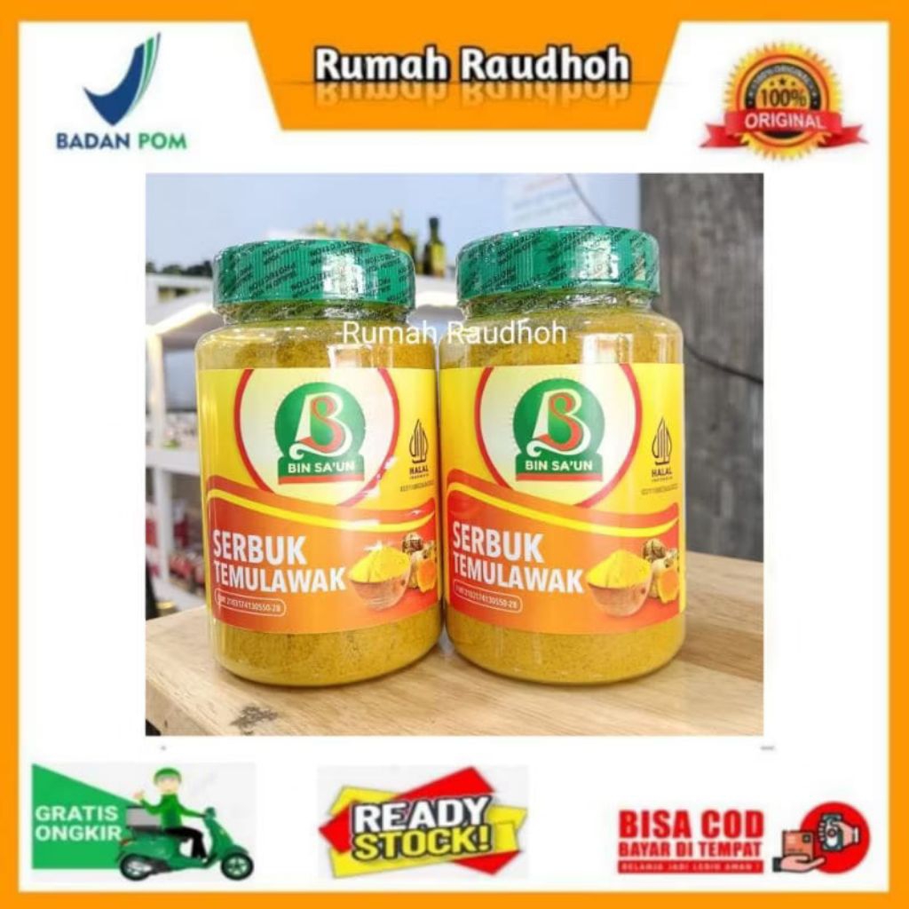 

SERBUK TEMULAWAK BIN SA'UN ISI 120 GRAM