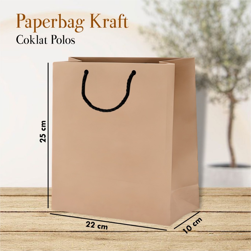 

PAPER BAG BAHAN COKLAT KRAFT POLOS - TAS SOUVENIR PERNIKAHAN READY STOCK SATUAN MURAH