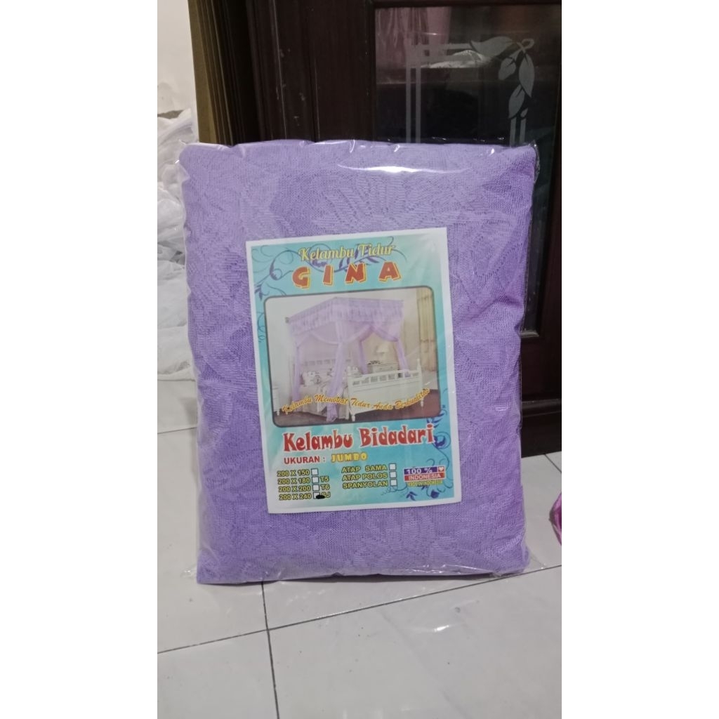 Kelambu tidur dewasa burkat bidadari anti nyamuk berbahan mitras tebal