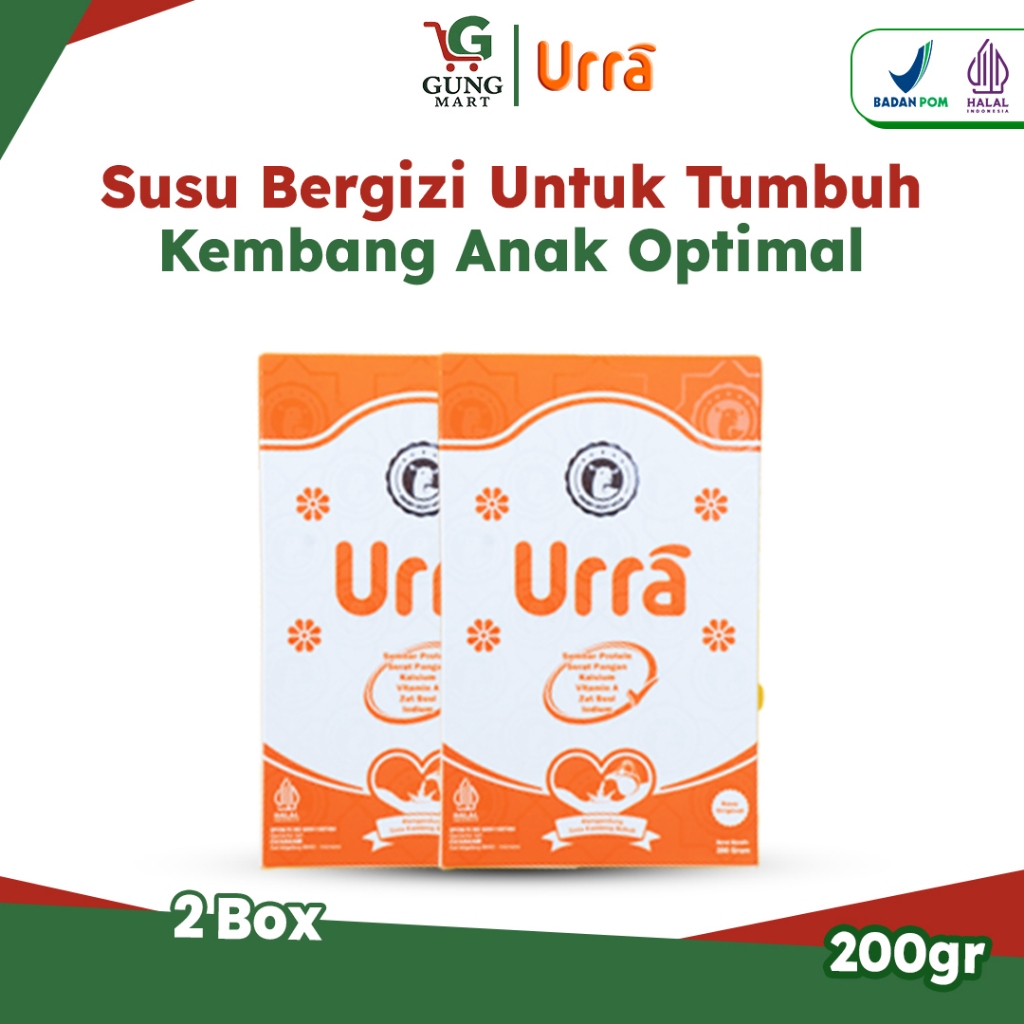 

Susu URRA - Susu Kambing Saneen Untuk Penambah Berat Badan & Tinggi Badan Anak - 2 Box