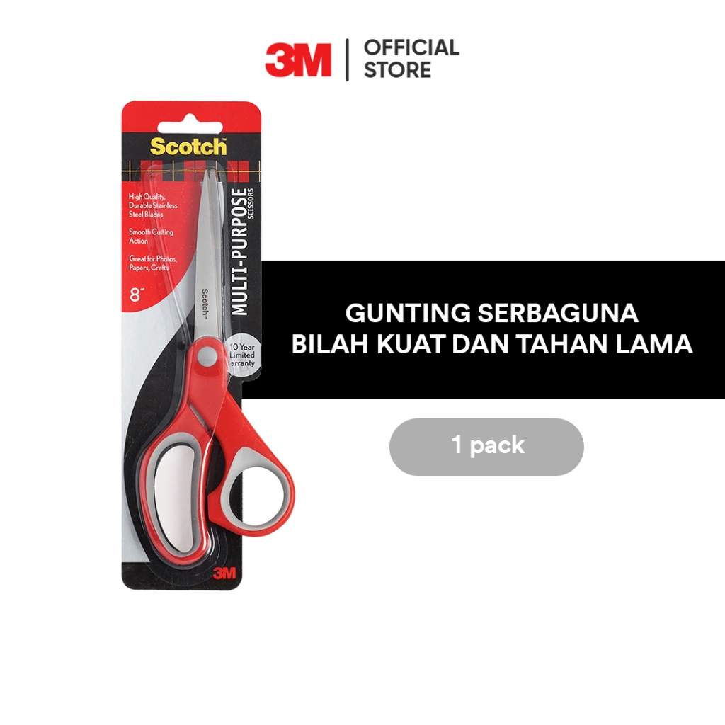 

3M™ Scotch™ Multipurpose Scissors 1428, 8 inch, Multifungsi, Berkualitas dan Tahan Karat