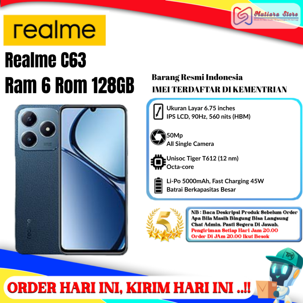 Realme C63 Ram 6/128GB | 8/128GB
