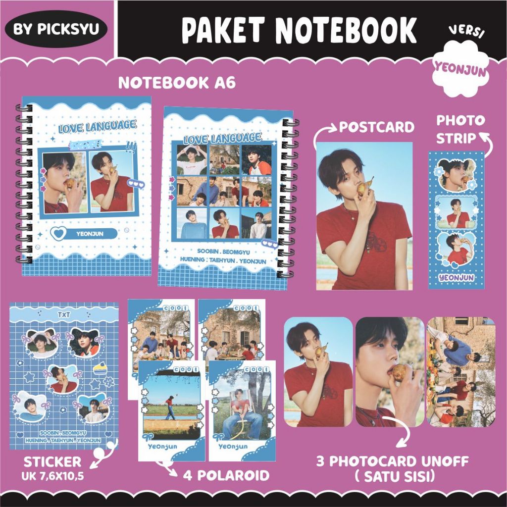 

[PACKING BOX] PAKET RINGNOTE TXT / PAKET NOTEBOOK TXT II HAMPERS KPOP II FANKIT TXT