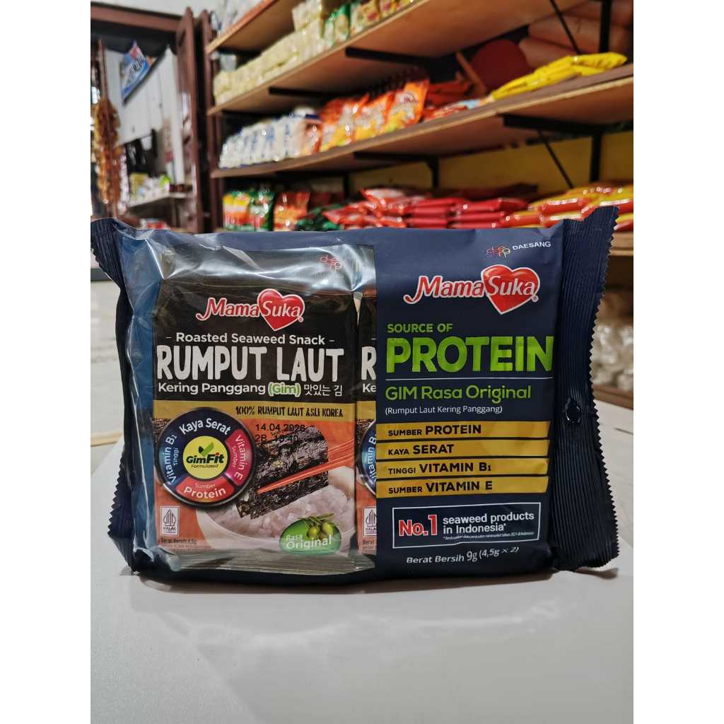 

Mamasuka Rumput Laut Original 2 x 4,5gr - Mamasuka Sushi Nori Original 2 x 4,5gr