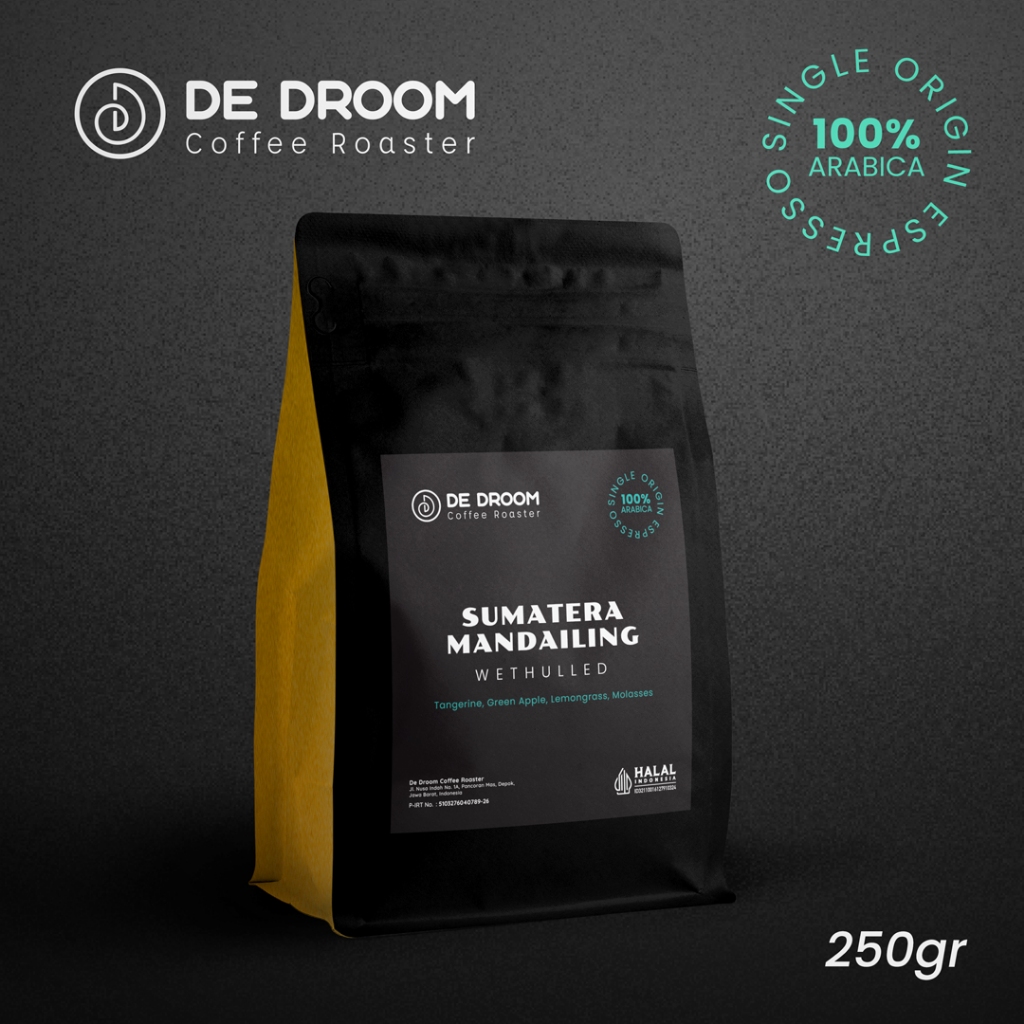 

De Droom - ESPRESSO COFFEE 100% Arabica - Biji Kopi Espresso Sumatera Mandailing Wethulled