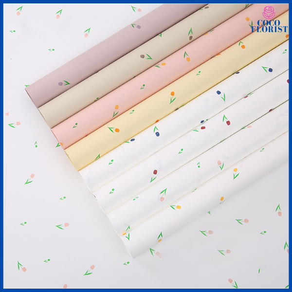 

Kertas Buket Bunga Flower Wrapping Tulip Cellophane Waterproof Ecer Lembaran KB6179